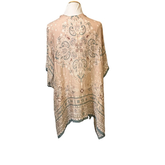 NWT Lucky Brand Paisley Boho Kimono - Picture 6 of 9